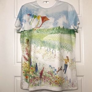❣️EUC Sahalie printed short sleeve tee